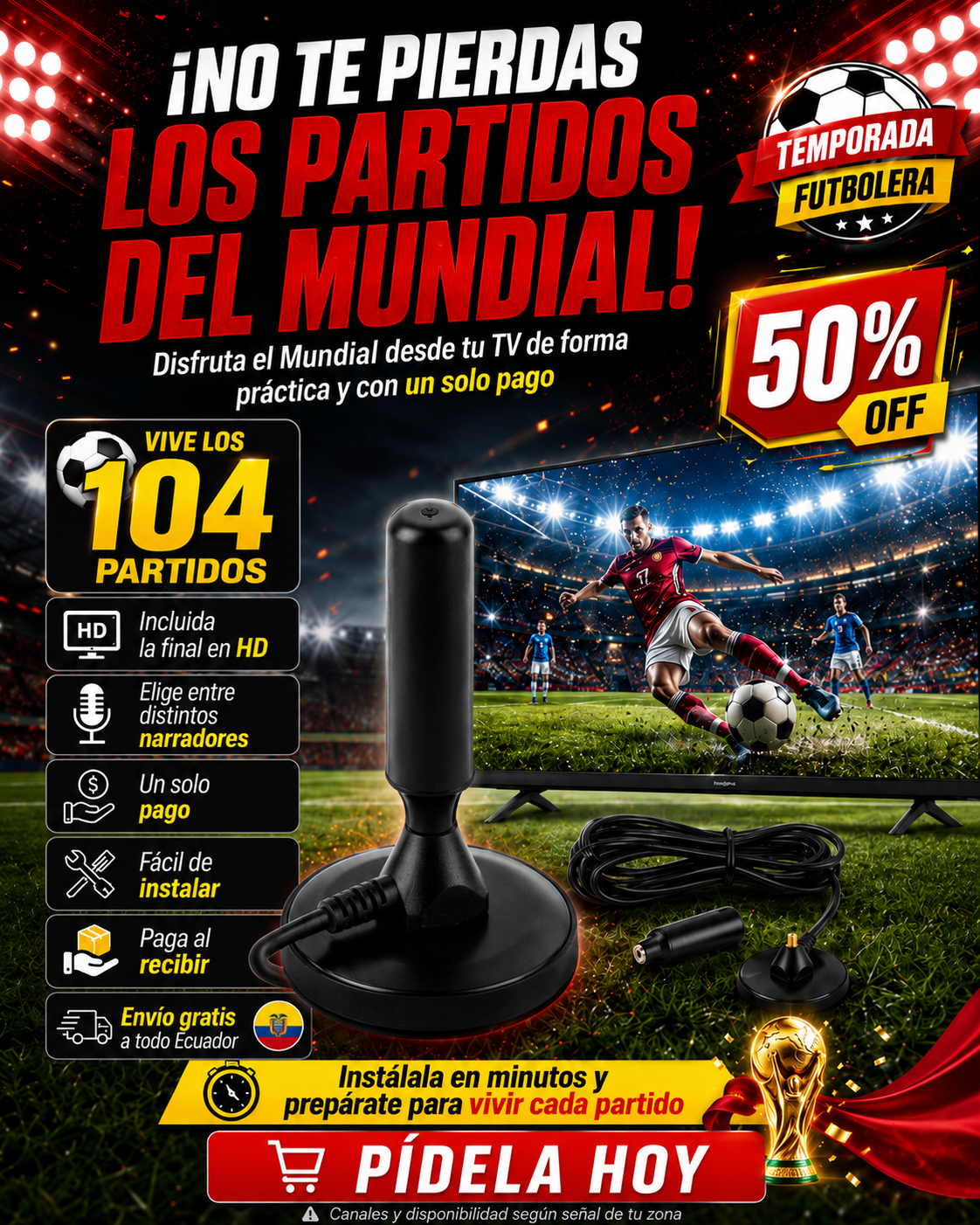 Antena Digital HD para TV